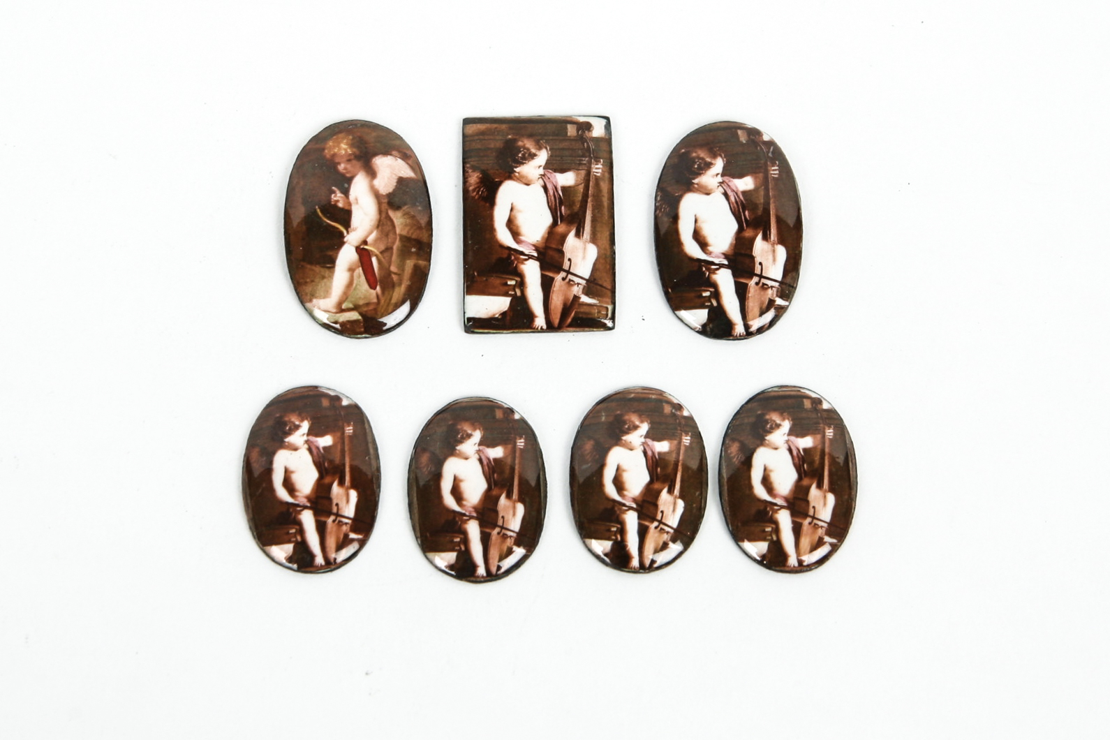 Grouping of Vintage Enamel on Copper Pieces