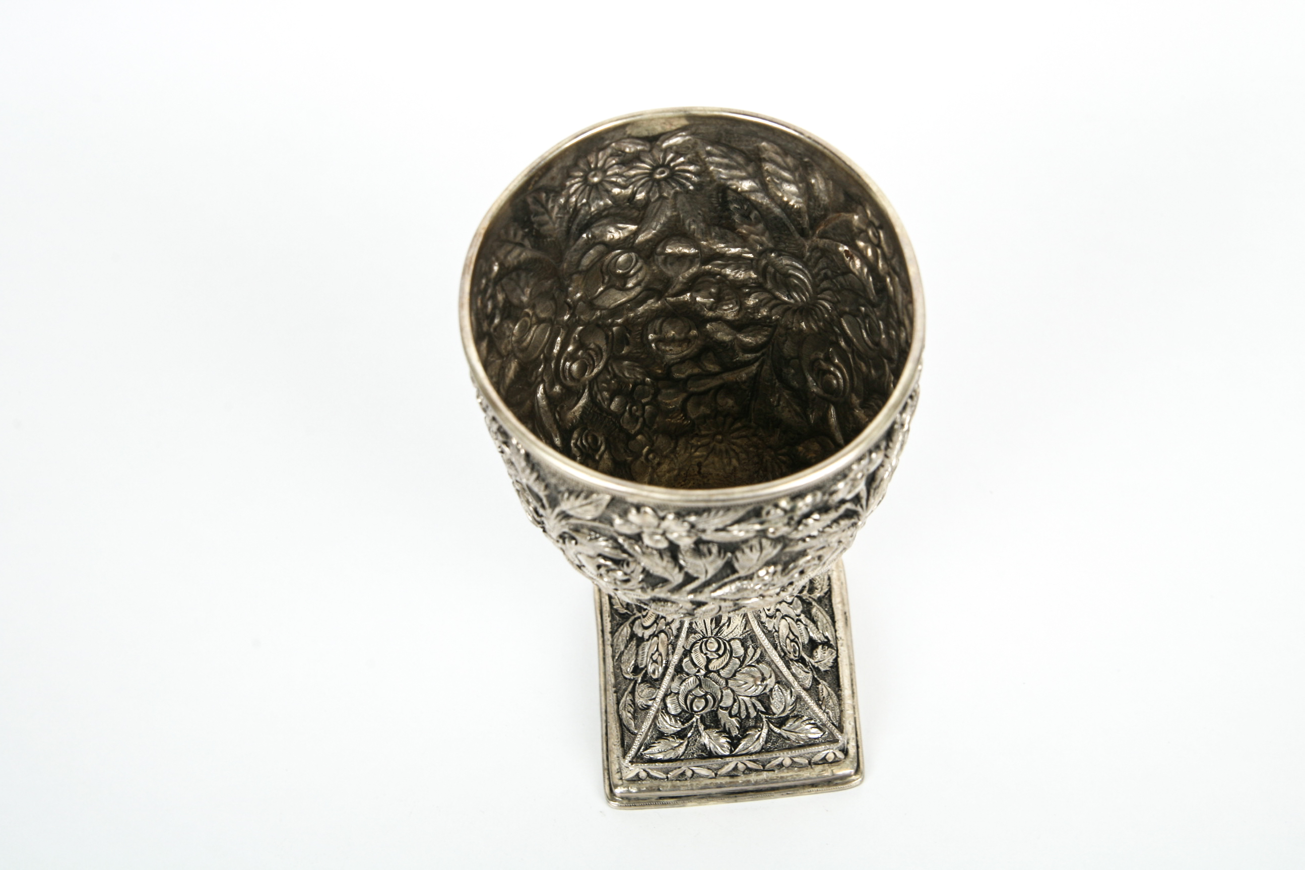 Sterling Silver Baltimore Rose Pattern Chalice