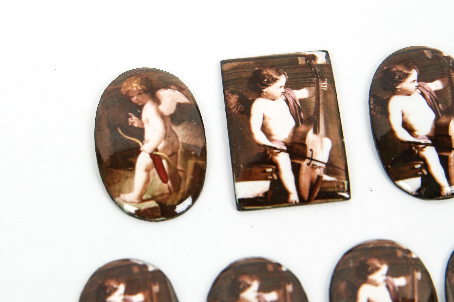 Grouping of Vintage Enamel on Copper Pieces