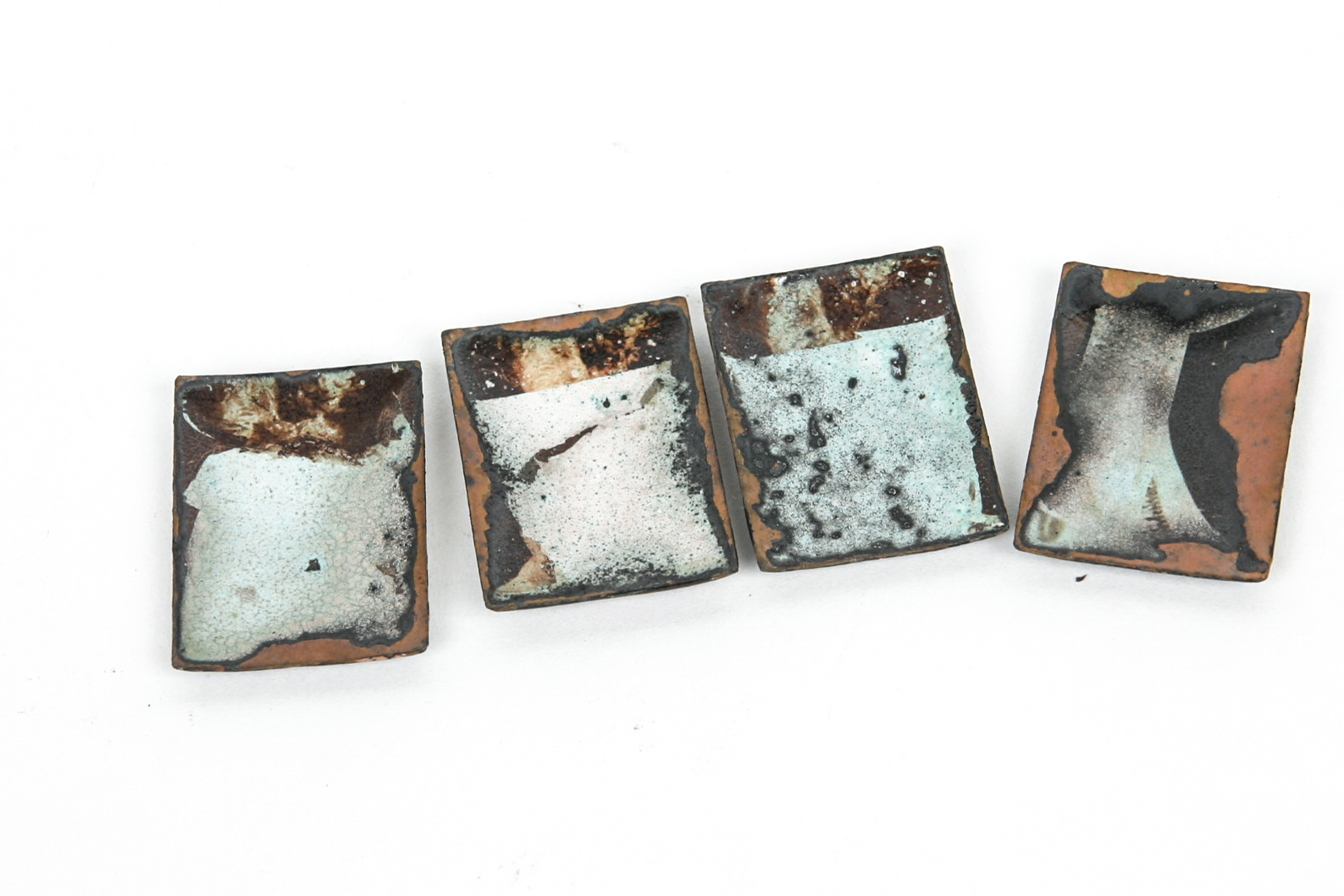 Grouping of Vintage Enamel on Copper Pieces