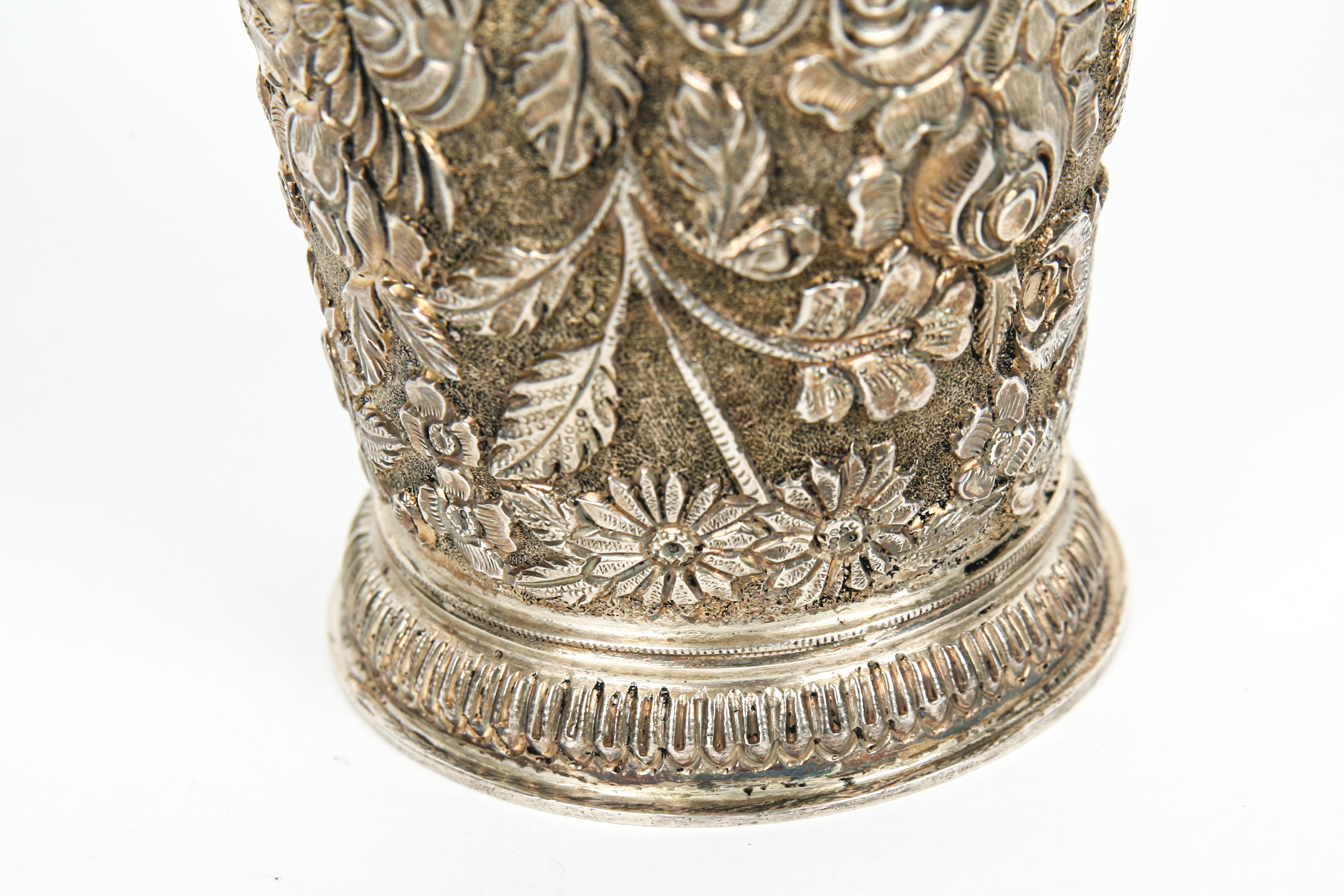 Sterling Silver Julep Cup in the "Baltimore Rose" Pattern