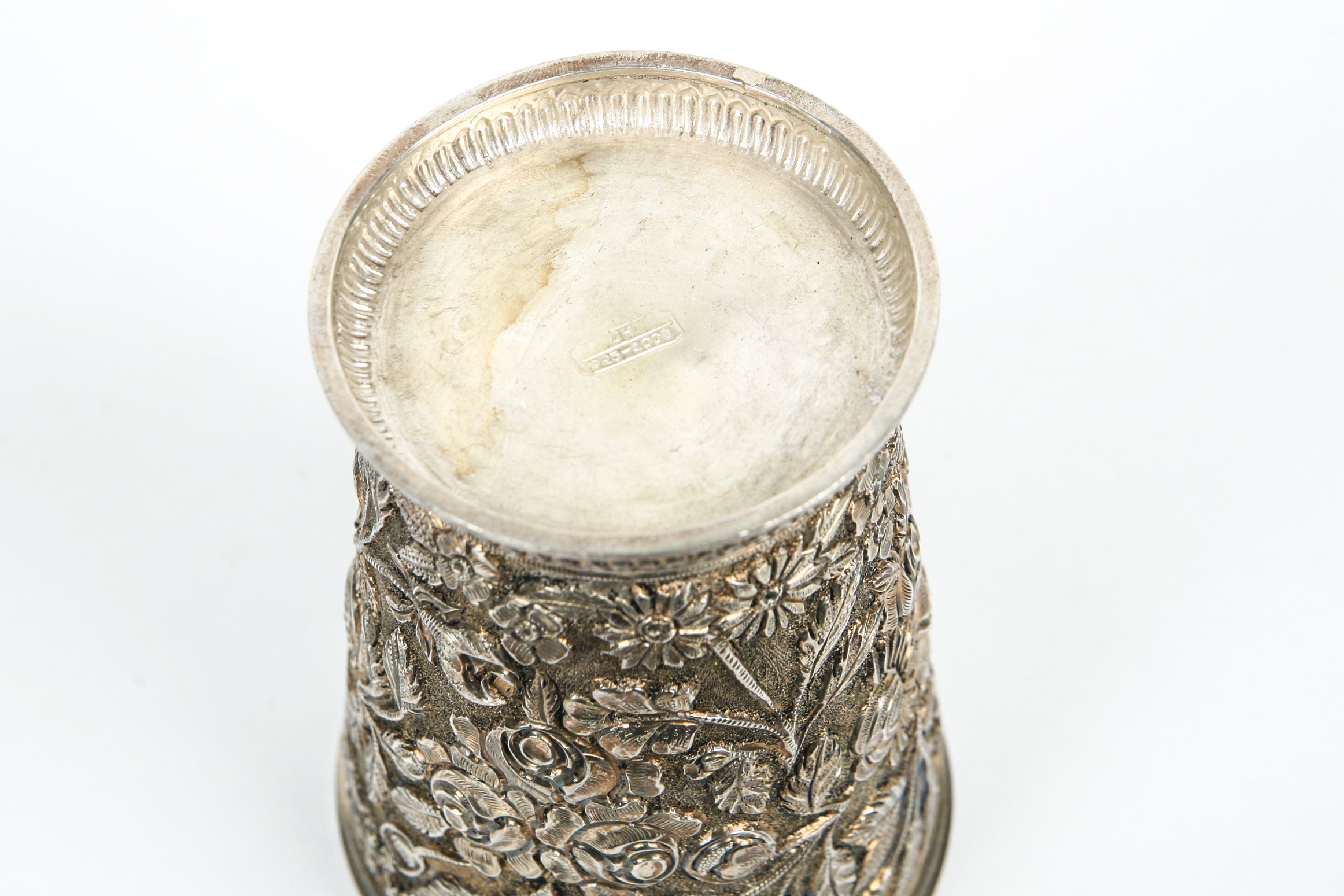 Sterling Silver Julep Cup in the "Baltimore Rose" Pattern