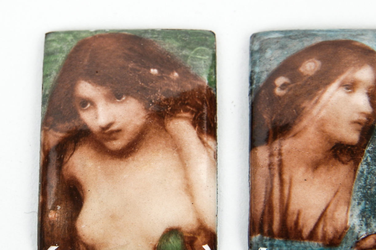 Grouping of Vintage Enamel on Copper Pieces