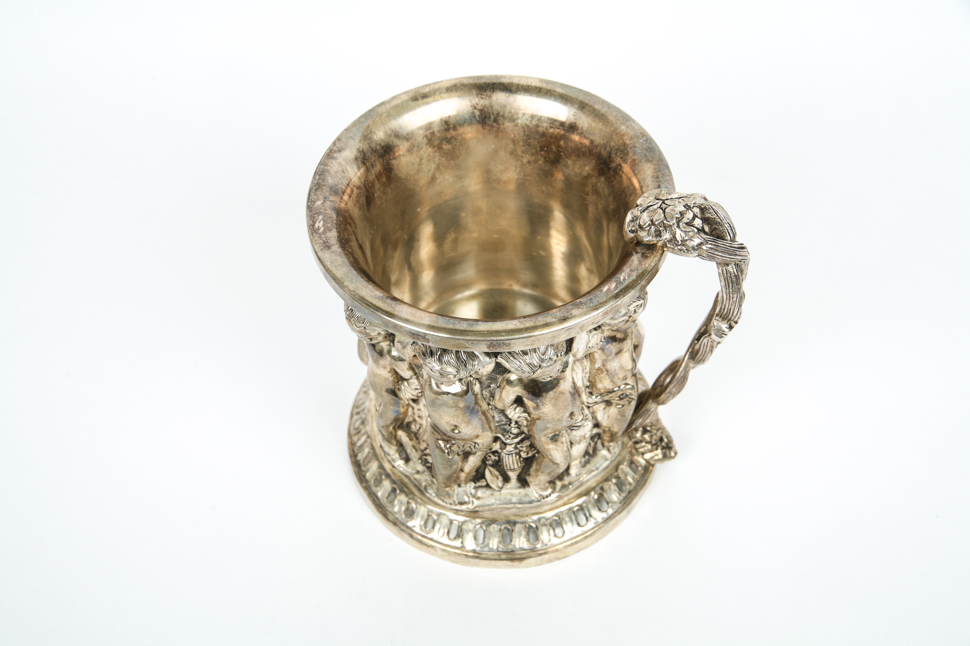 Sterling Silver Renaissance Style Cherub Double Lined Mug