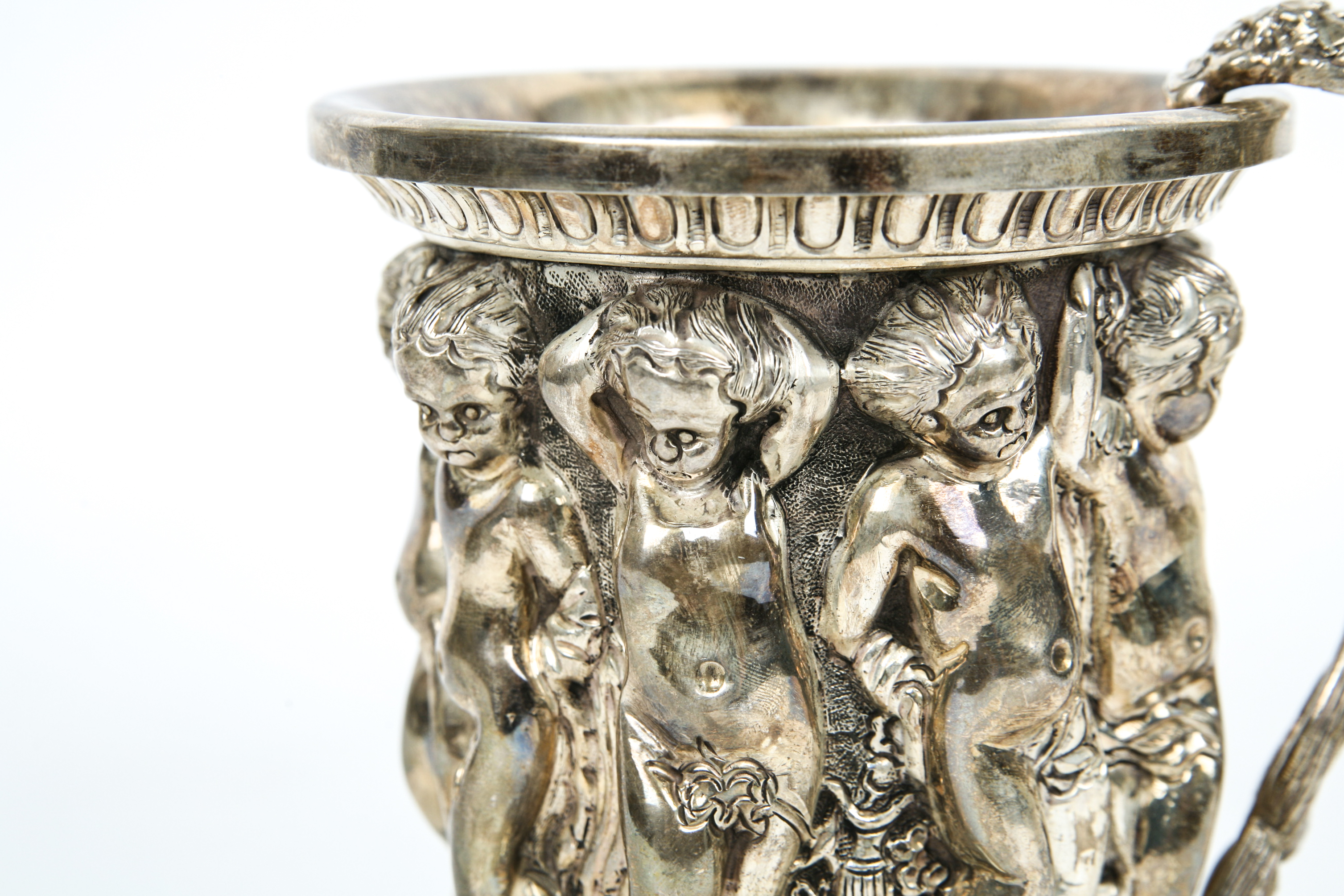 Sterling Silver Renaissance Style Cherub Double Lined Mug