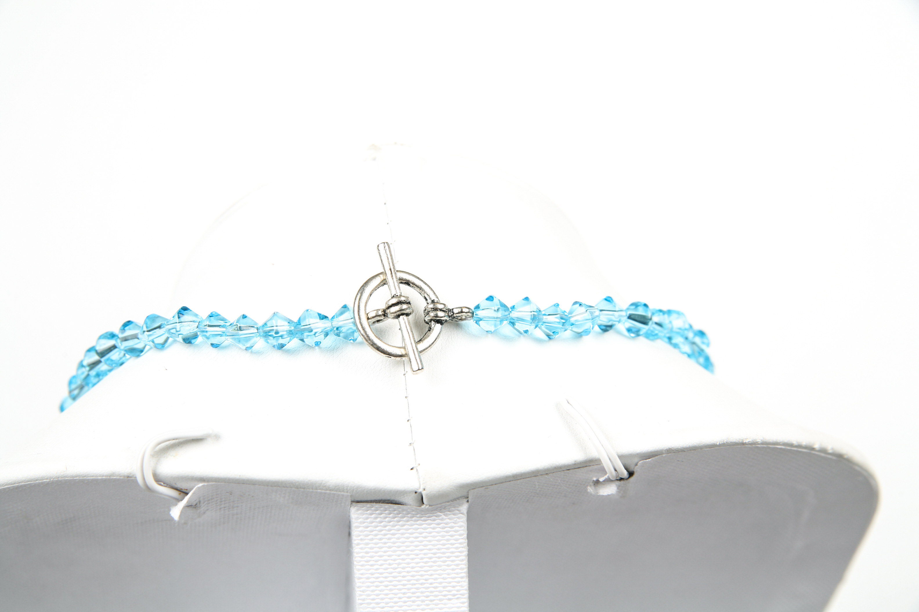 Beaded Necklace with Crystal Pendants