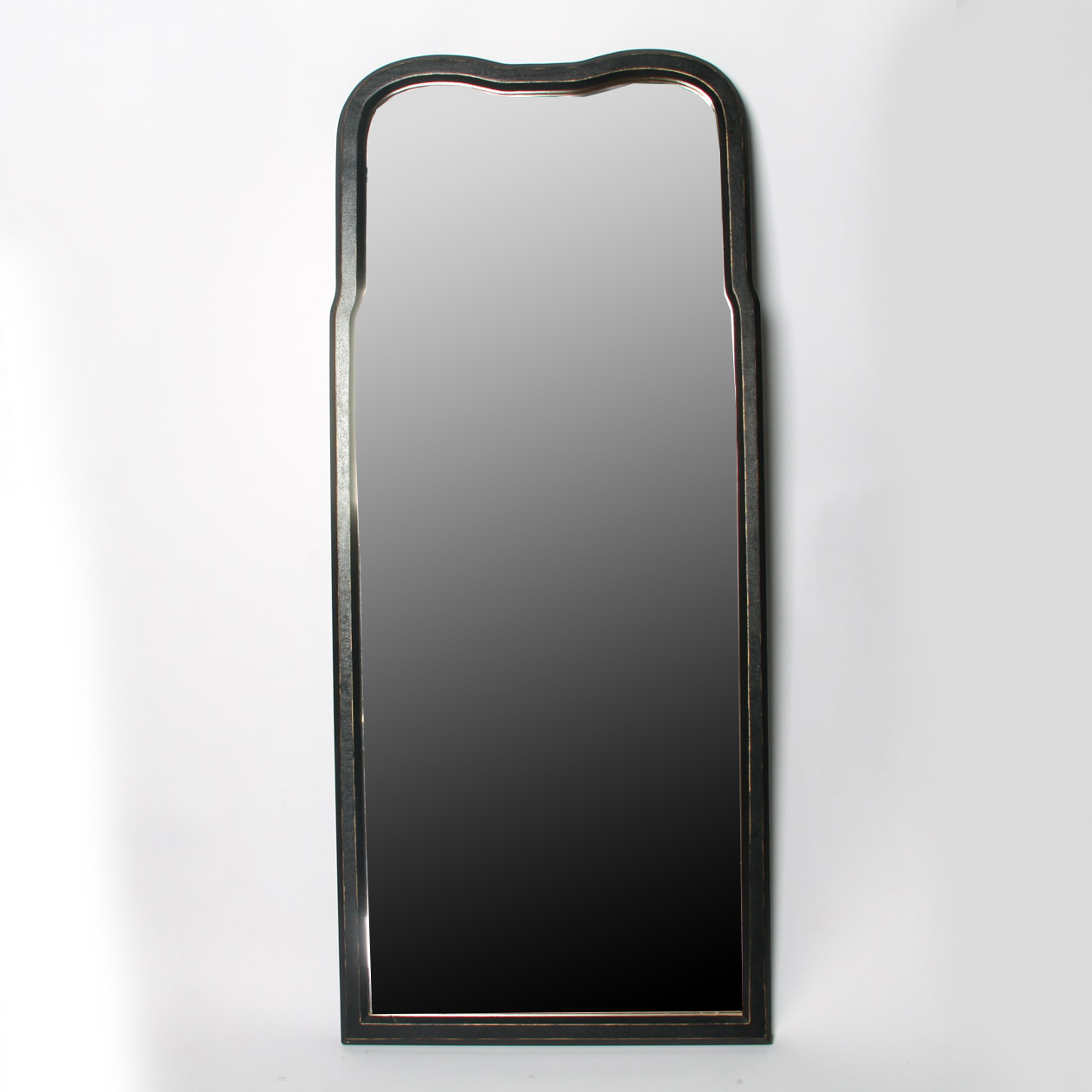Painted Black Wood Wall Mirror