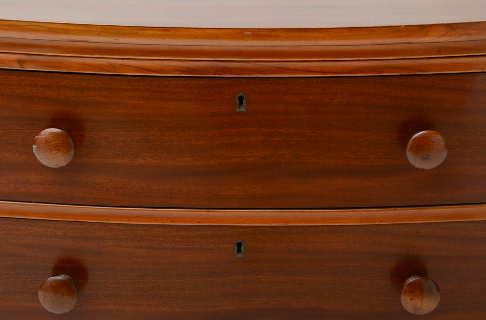 Colonial Revival Mahogany Bow-Front Chest