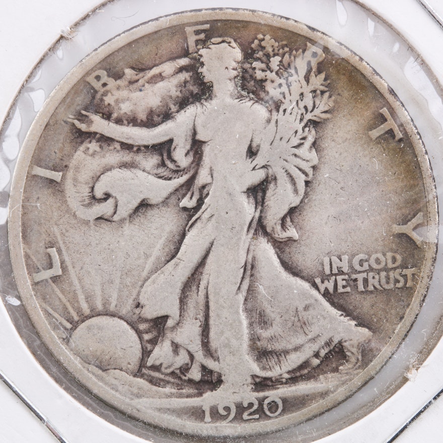 1920 Walking Liberty Silver Half Dollar