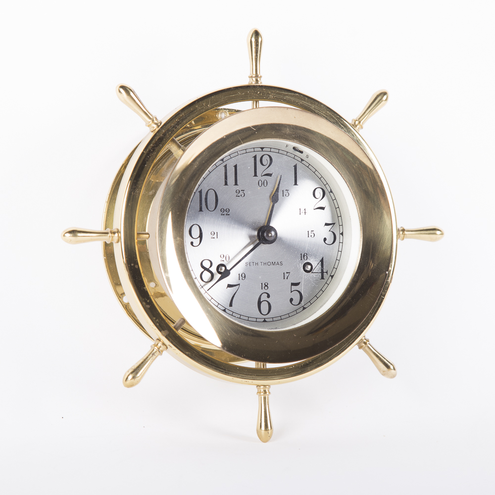 Seth Thomas "Helmsman" Ship's Bell Clock