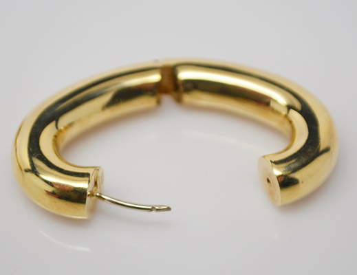 14K Yellow Gold Heart-Shaped Pierced Earrings