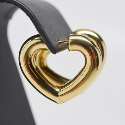 14K Yellow Gold Heart-Shaped Pierced Earrings