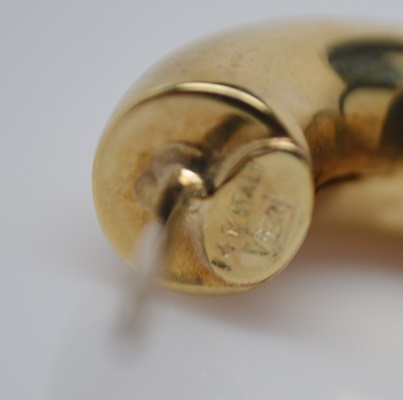 14K Yellow Gold Heart-Shaped Pierced Earrings