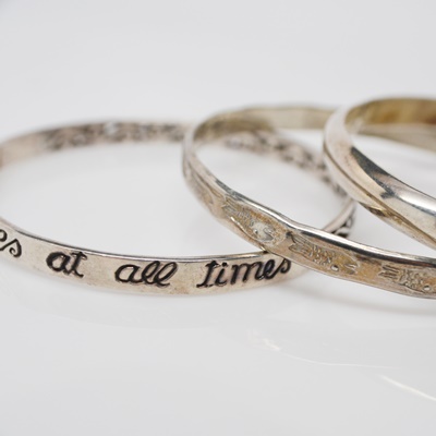Three Sterling Silver Bangles
