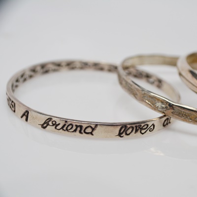 Three Sterling Silver Bangles