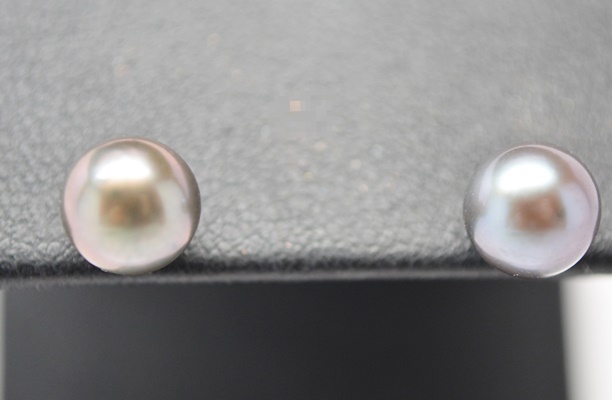 14K Yellow Gold Dyed Cultured Pearl Stud Pierced Earrings