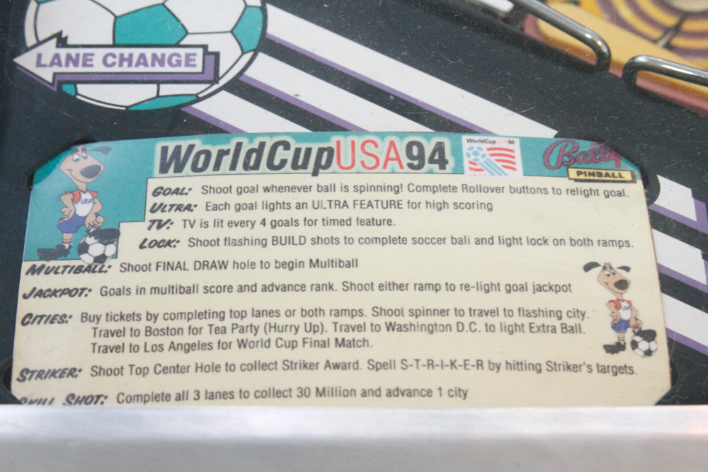 1994 Bally "World Cup USA 94" Pinball Machine