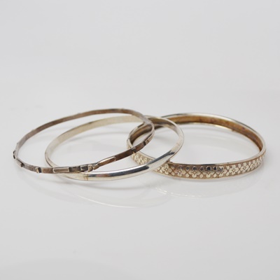 Three Sterling Silver Bangles