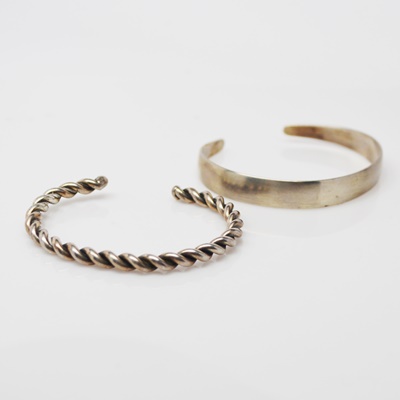 Two Sterling Silver Cuffs
