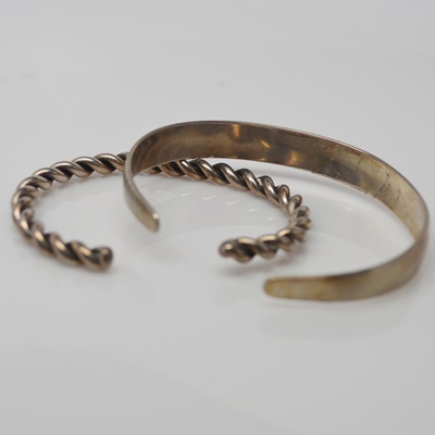 Two Sterling Silver Cuffs