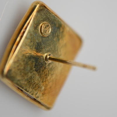 Stuart Golder 18K Yellow Gold Woven Wire Design Pierced Earrings