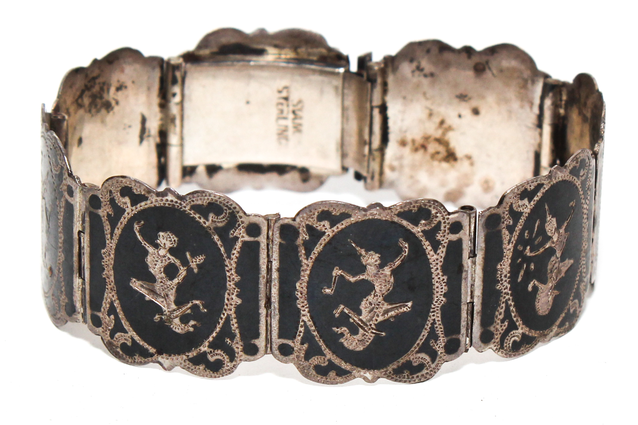 Assorted Siam Nielloware Sterling Silver Jewelry