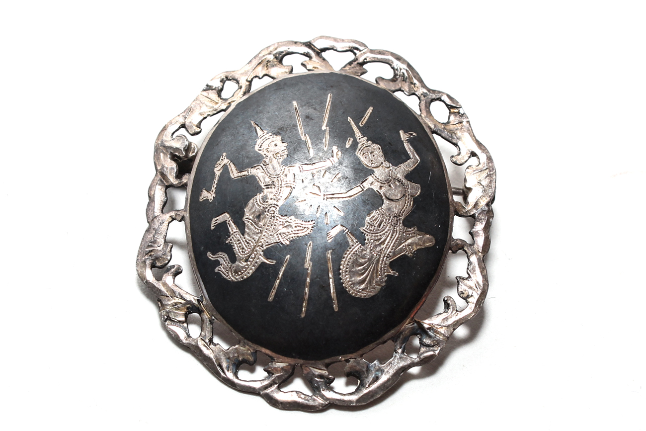 Assorted Siam Nielloware Sterling Silver Jewelry