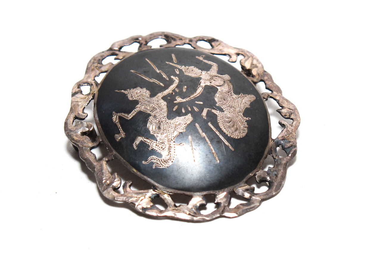 Assorted Siam Nielloware Sterling Silver Jewelry