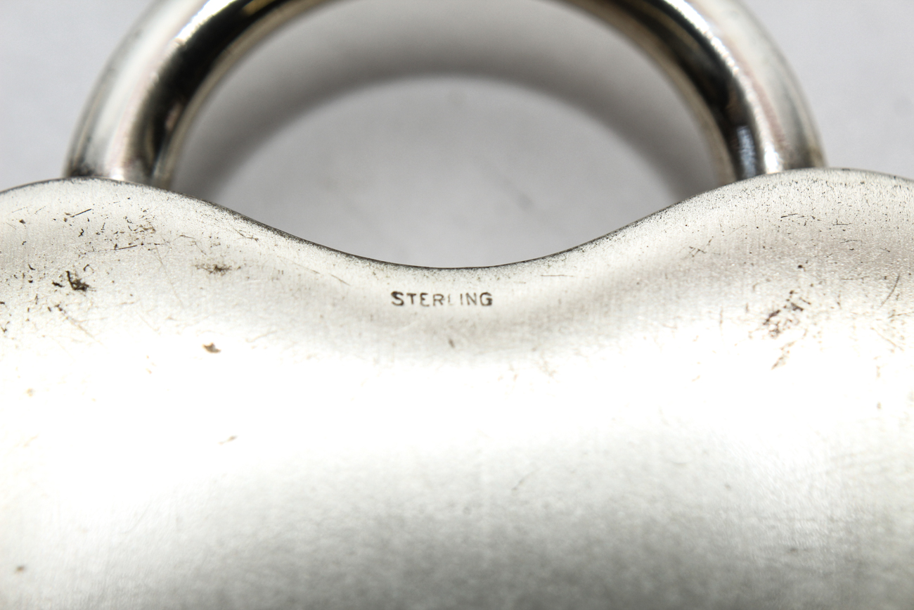 Vintage "La Mode" Sterling Silver Heart Shaped Compact