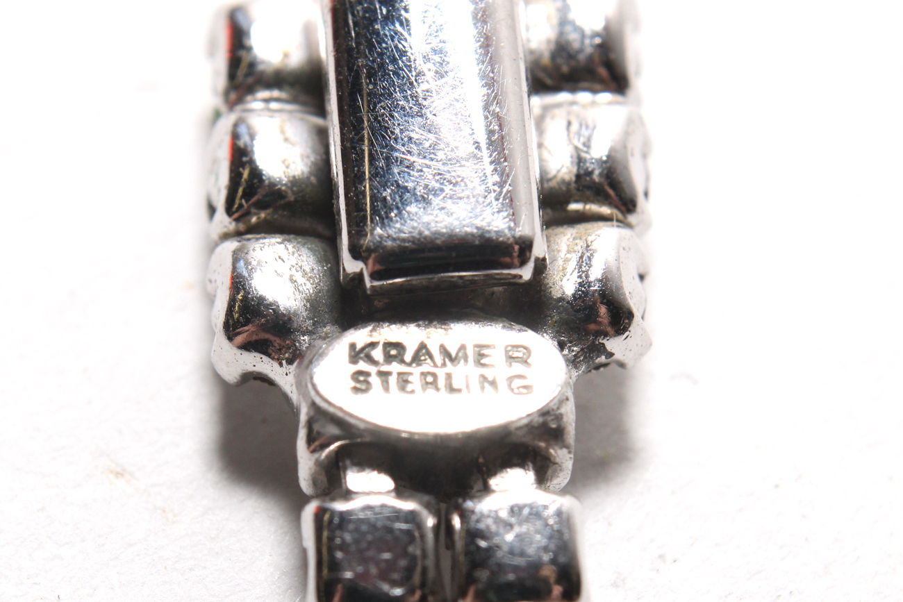 Kramer Sterling Silver And Rhinestone Choker