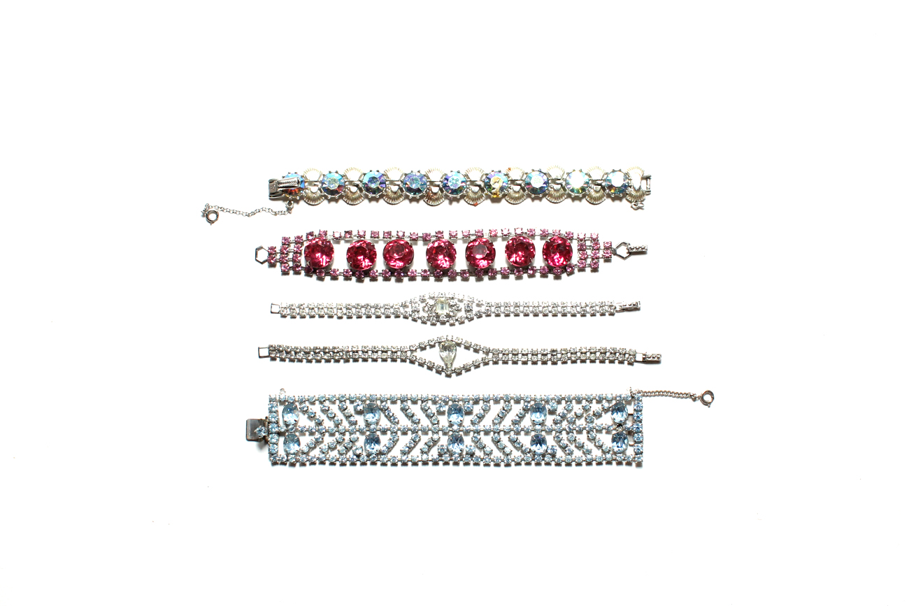 Vintage Rhinestone Bracelets Featuring Coro