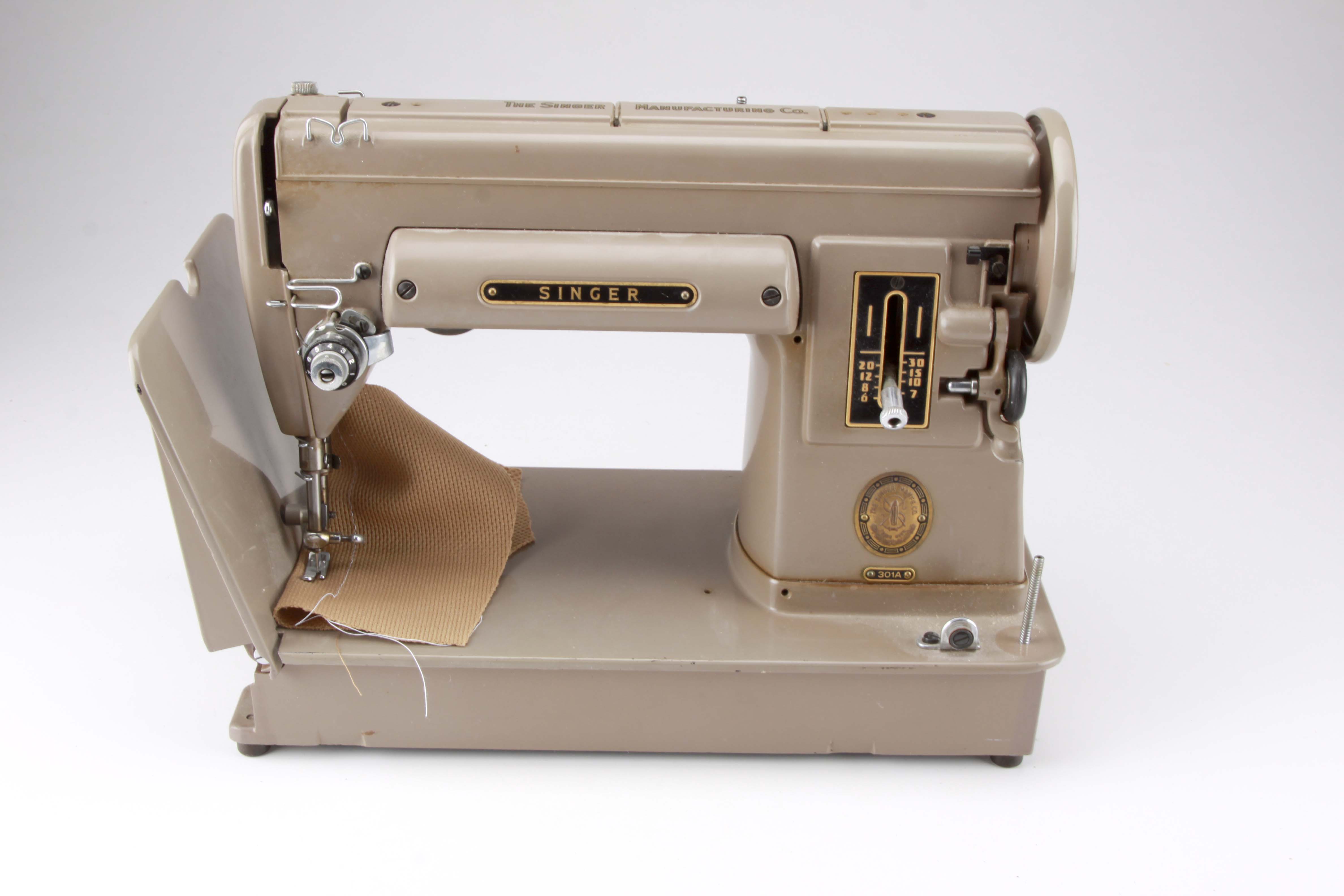 Vintage Singer 301A Sewing Machine with Case