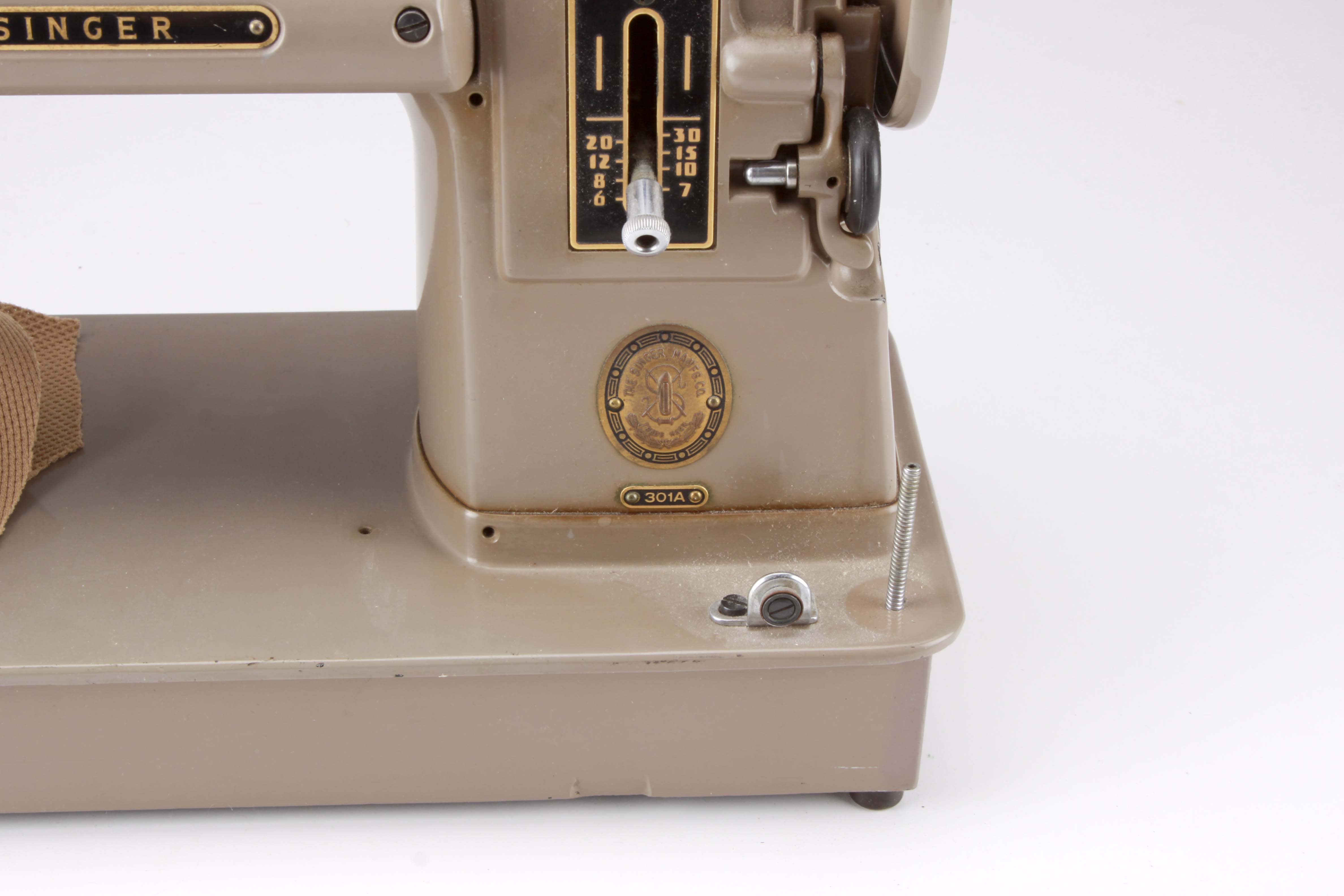 Vintage Singer 301A Sewing Machine with Case