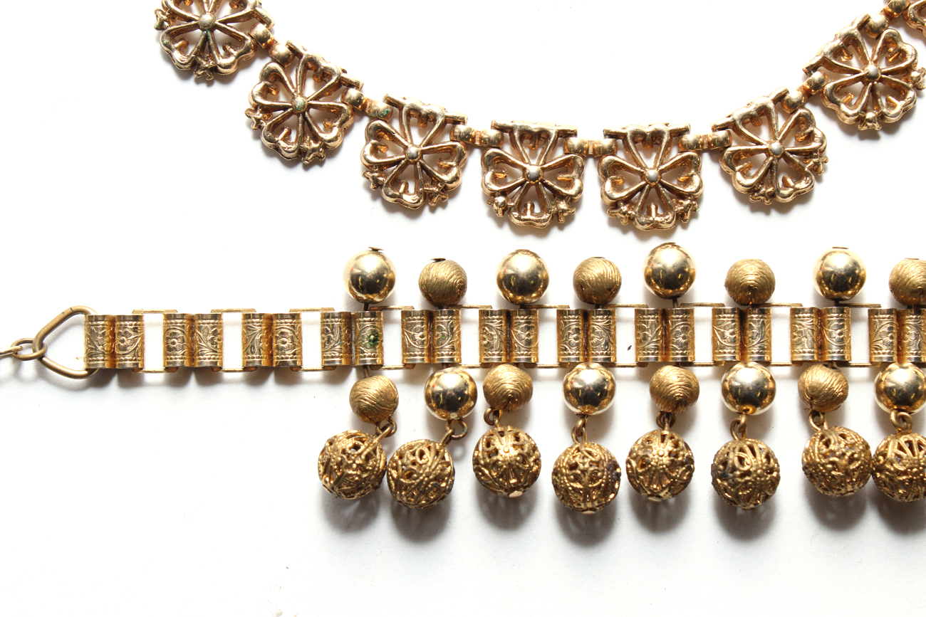 Collection of Vintage Costume Chokers Including Trifari