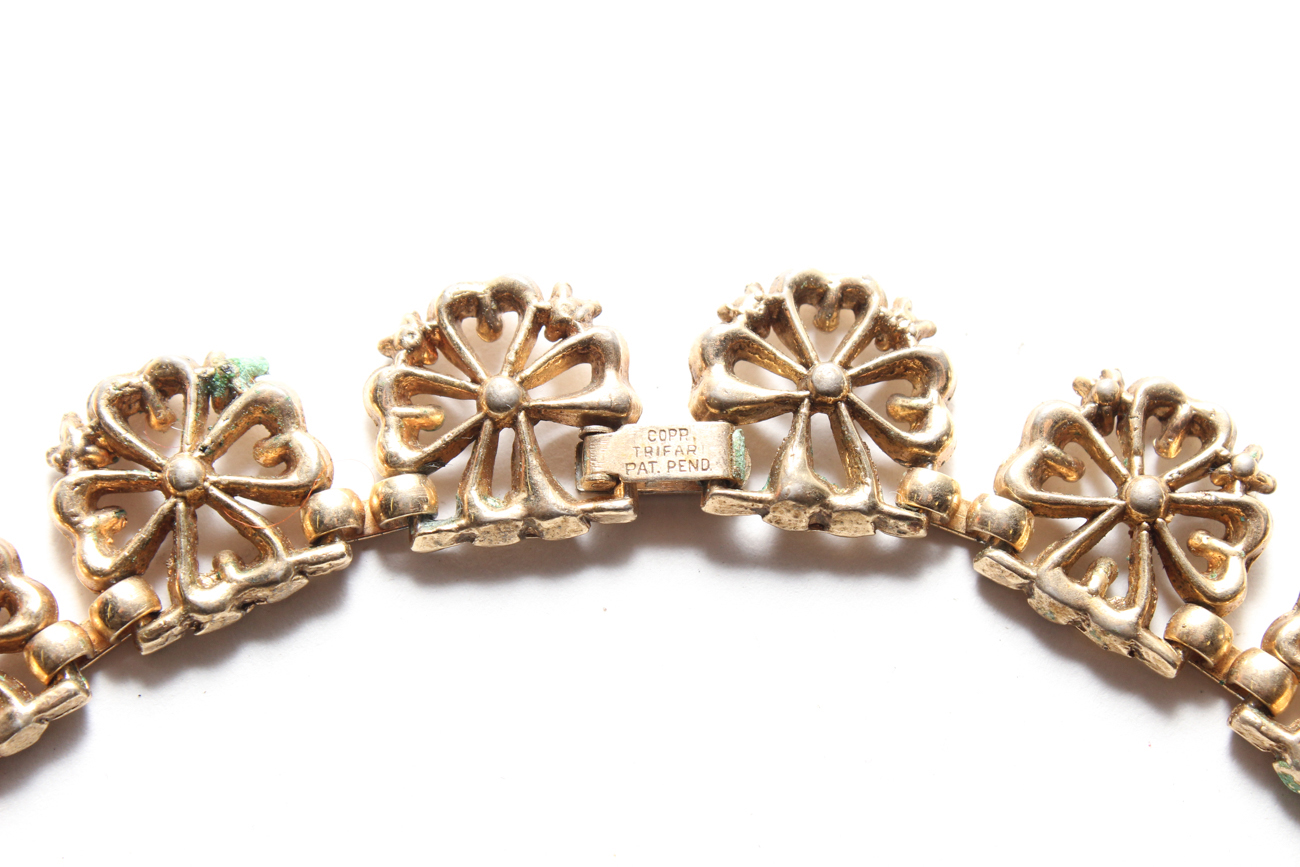 Collection of Vintage Costume Chokers Including Trifari