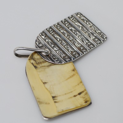 Antique Sterling Silver and Celluloid Chatelaine Dance Card Book