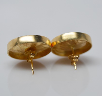 14K Yellow Gold Pierced Earrings