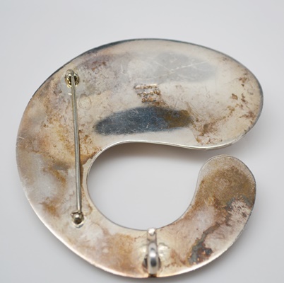 Mexican Modernist Sterling Silver Brooch/Pendant