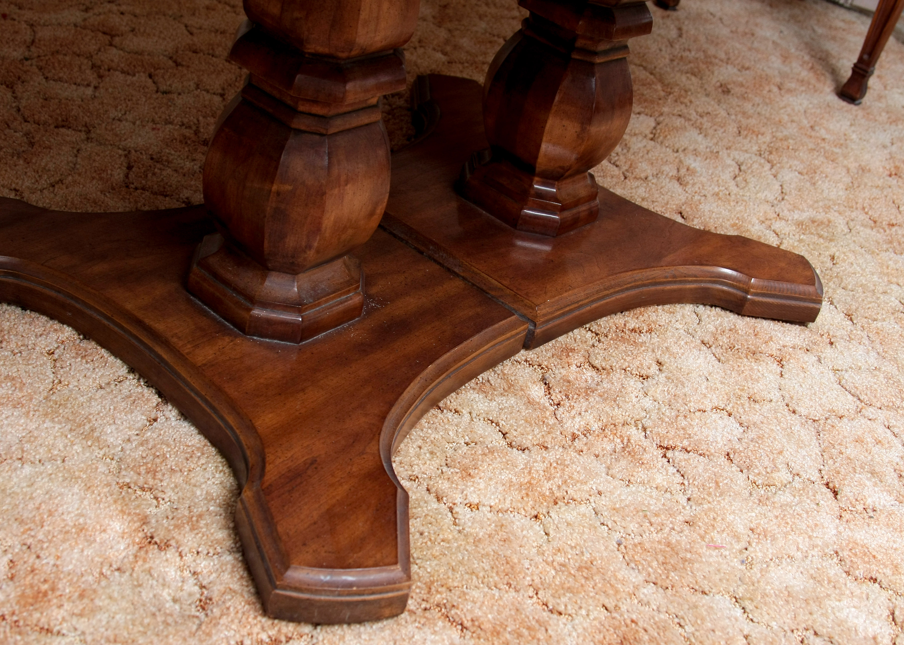 Stanley Furniture China Cabinet With Complementary Dining Table and Cane Back Chairs