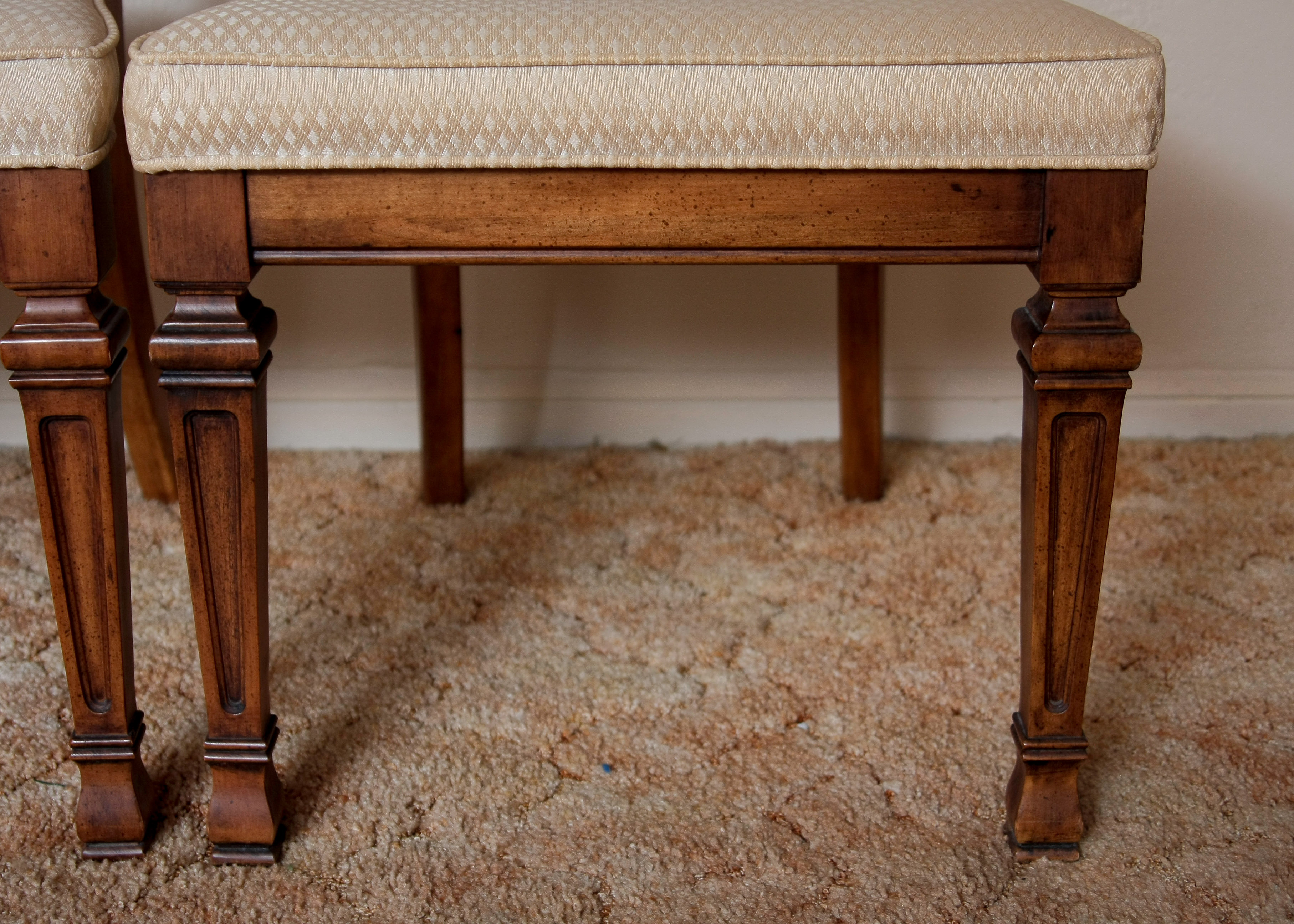 Stanley Furniture China Cabinet With Complementary Dining Table and Cane Back Chairs