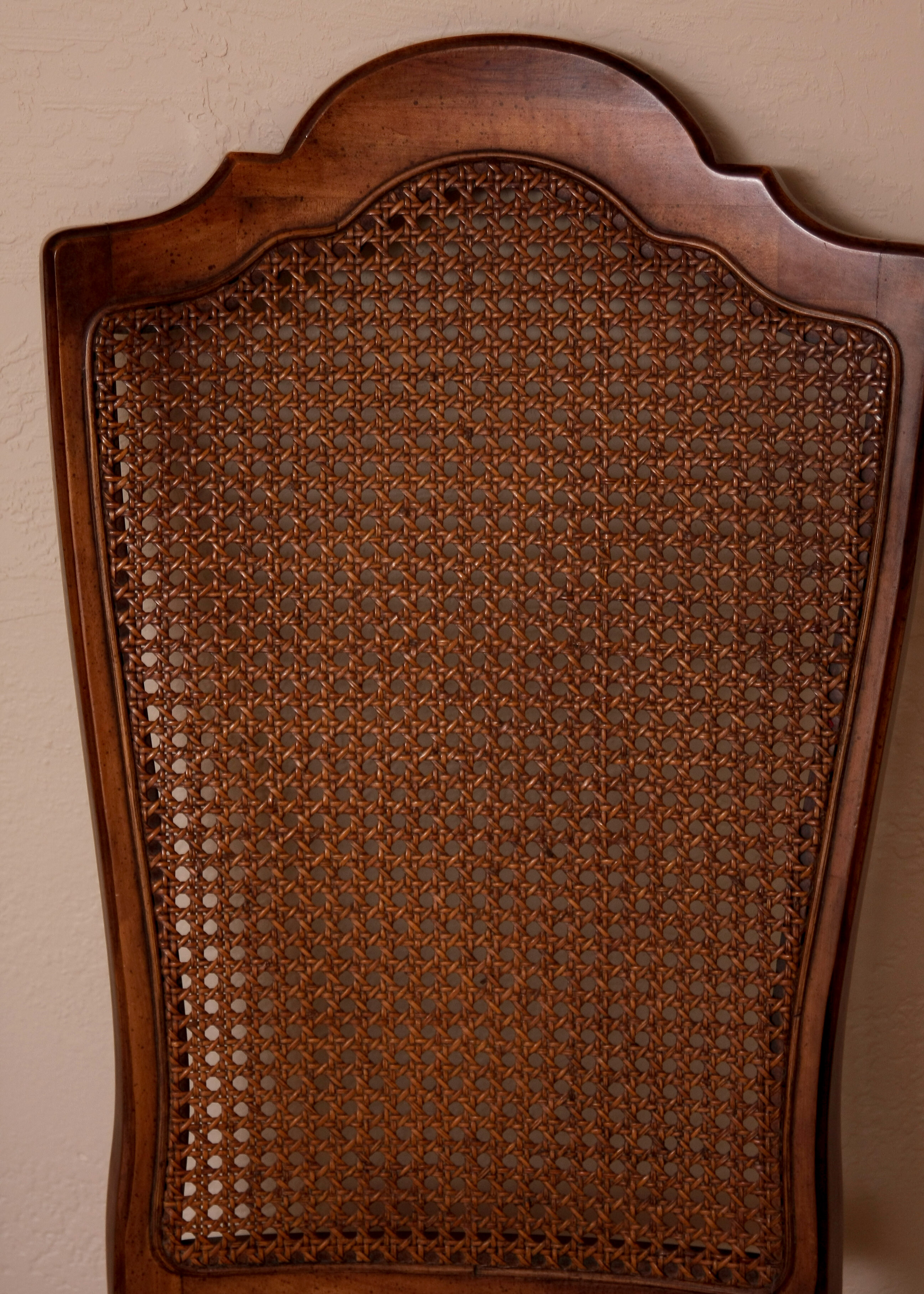 Stanley Furniture China Cabinet With Complementary Dining Table and Cane Back Chairs