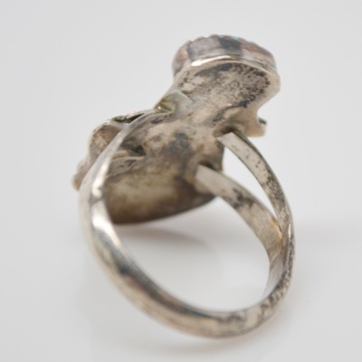 Three Native American Style Sterling Silver Turquoise Rings