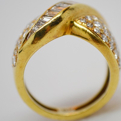 18K Yellow Gold 2.00 CTW Diamond Dome Style Ring