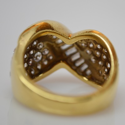 18K Yellow Gold 2.00 CTW Diamond Dome Style Ring