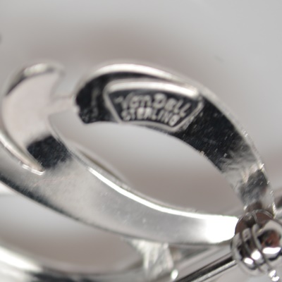 Three Brushed and Polished Sterling Silver Brooches