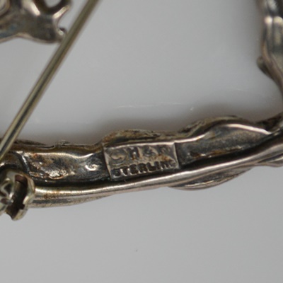 Three Sterling Silver Brooches