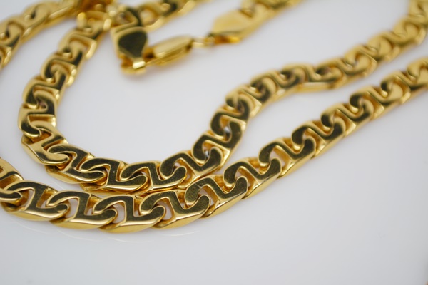 Two Men's Stainless Steel Necklaces, Bracelet and Ring