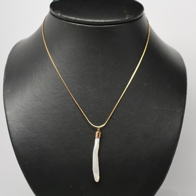 14K Yellow Gold Freshwater Pearl Pendant/Necklace