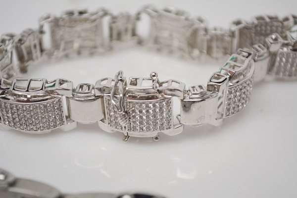 Men's Stainless Steel Necklace and Two Bracelets