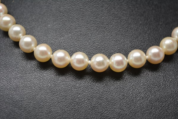 Vintage Cultured Pearl Necklace With 800 Silver Clasp